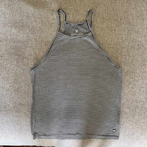 American Eagle Striped Halter Top - Picture 1 of 4